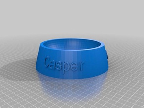 casper dog cat food bowl pets customized 3d print model - Mito3D