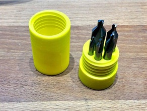 center drill box screw top tool holders boxes 3d print model - Mito3D