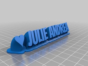 julie andrea office customized 3d print model - Mito3D
