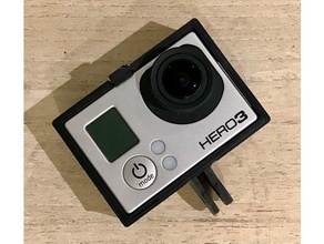 gopro hero 3 encuadre caso cámara 3d print model - Mito3D