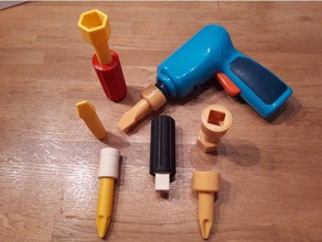 Schraubendreher begrenztes Drehmoment mechanisch ist - Spielzeug battat verloren Mutter Ersatz Ersatz-Teil auseinander nehmen Drehmomentschlüssel 3d print model - Mito3D