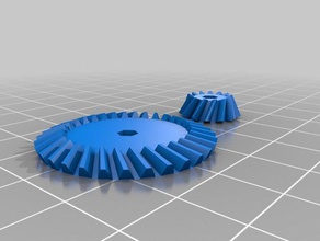 my customized parametrisches kegelrad-paar parametric pair bevel gears parts 3d print model - Mito3D