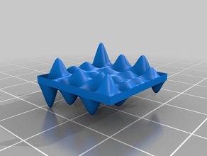 Wellenform-Oberfläche math Kunst 3d print model - Mito3D