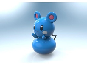 azurill La impresión en 3d pokemon ir 3d print model - Mito3D