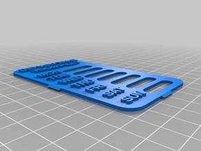 dispositivo di scorrimento compito pillole promemoria famiglia personalizzato 3d print model - Mito3D