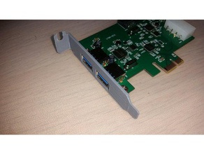 perfil baixo suporte de lt301 pcie adaptador cartão computador 3d print model - Mito3D