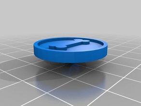 button dog bone symbol pets 3d print model - Mito3D