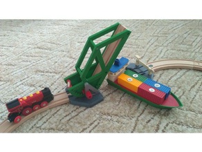 brio ıkea uyumlu konteyner gemisi asma köprü mekanik oyuncaklar parça tren yolu 3d print model - Mito3D
