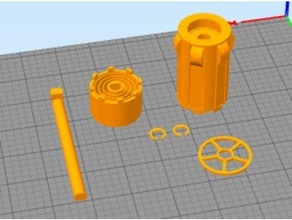 masterspool paramétrico de rebobinado soporte bobina 3d la impresora accesorios 3dsolutech mmu2 prusa carrete 3d print model - Mito3D