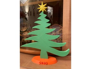 minimalista árbol de navidad decoración 2019 año nuevo 3d print model - Mito3D