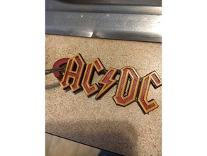 acdc-chave charme arte 3d print model - Mito3D