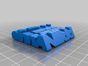 annie nikki two word sculpture sculptures customized 3d print model - Mito3D