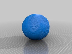 iapetus known topography scaled one ten million physics astronomy dem matlab relief saturn model scale solar system 3d print model - Mito3D