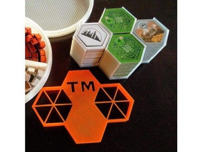 terraforming mars hex holder toy game accessories hexagon storage 3d print model - Mito3D