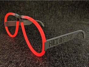 new year&acutes fuck off 2018 glasses 3d print model - Mito3D