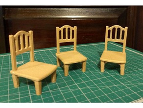 casa de boneca da cadeira brinquedo jogo os acessórios bonecas mobiliário 3d print model - Mito3D