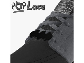 batman logo accessory shoe lace poplace fashion symbol dc comics objoy shoes 3d print model - Mito3D