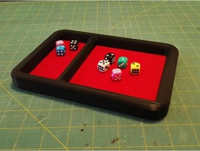 dicetray dicebox gerundet kleinere Würfel grob 12mm 3d print model - Mito3D