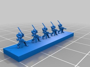 spazio epico elf di fanteria modelli eldar epic40k warhammer 40k 3d print model - Mito3D