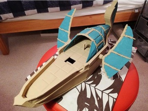 d&d dirigível valkyrie brinquedos jogos de avião barco masmorras e dragões dungeon dnd voando pathfinder jogável terrian do veículo wargame terreno 3d print model - Mito3D