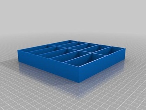 simple small parts tray containers organization organizer storage workshop 3d print model - Mito3D