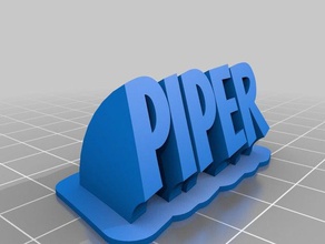 piper office personalizzato 3d print model - Mito3D