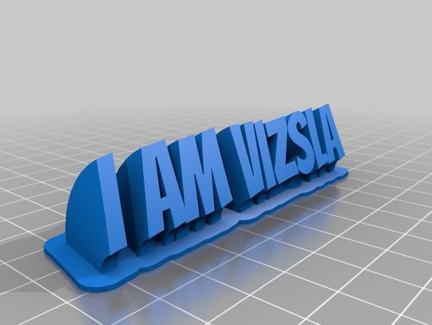 soy vizsla de la oficina personalizado 3D print model - Mito3D