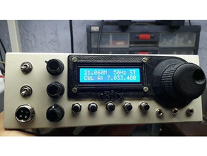 ubitx display vfo knob front plate electronics enclosure panel hamradio 3d print model - Mito3D