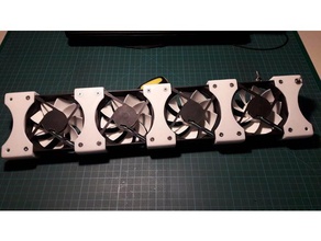 80mm fan coupling electronics array holder 3d print model - Mito3D