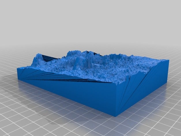 cratere gale di marte in scala x3 la fisica l'astronomia nasa 3D print model - Mito3D