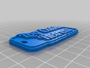 özelleştirilmiş çok satırlı etiket benim günlük kabin çekilmek Anahtarlık 3d print model - Mito3D