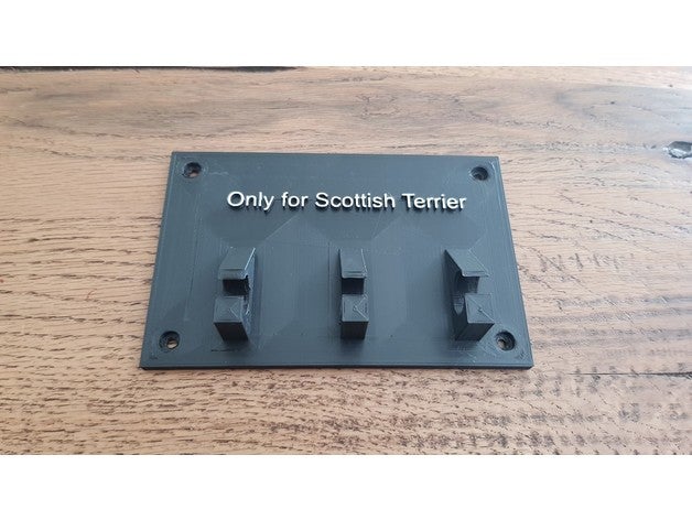 scottish terrier lesh titular de los hogares suministros correa 3D print model - Mito3D