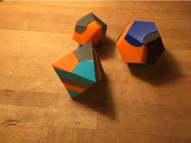 platônico quebra-cabeças george hart os sólidos platônicos poliedros 3D print model - Mito3D