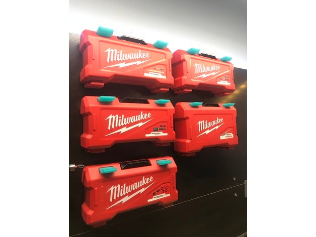 milwaukee case hanger tool holders boxes 3dprintable easy nosupport one piece supportless universal 3D print model - Mito3D
