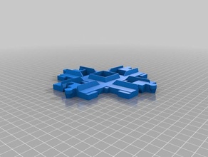 duplo-Spur 90-Grad-Kreuz-halbe Länge geraden remix Bau - Spielzeug duplo Schienen Zug 3d print model - Mito3D