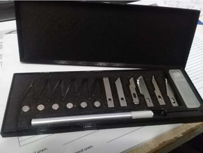 x-acto coltello set titolare 3d la stampa caso magnete 3d print model - Mito3D