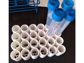 15 ml conical tube rack - 24 well plate layout biology centrifuge 15ml holder stand 3d print model - Mito3D
