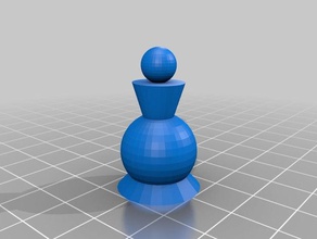 xadrez peão tinkercad exemplo 3d print model - Mito3D