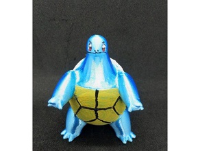 uzun boyun derp squirtle sanat nintendo pokemon boktan 3d print model - Mito3D