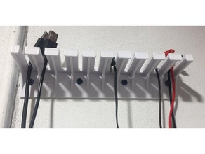 kablo kablosu duvar raf organizasyon iş ortamına uygun olmayan 3d print model - Mito3D