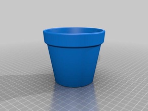 my customized flower pot classic style 90mm high outdoor garden 3d print model - Mito3D