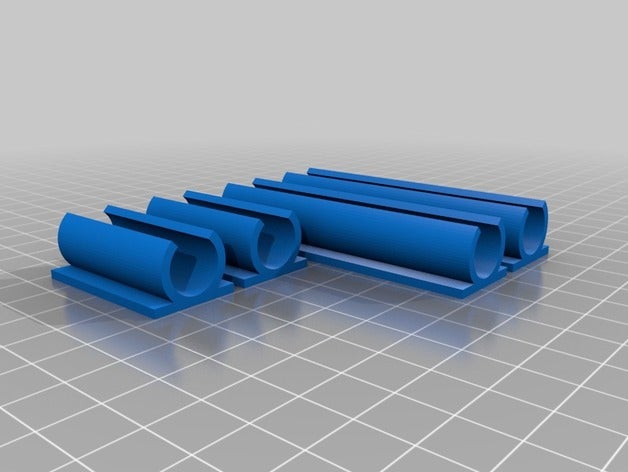 cabo de alimentação montagem grandes médio 3m adesivo tiras velcro 3d impressão clipes gerenciamento arame 3D print model - Mito3D