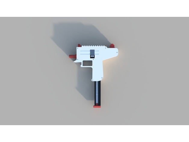 tam otomatik uzi makineli 3d baskı elektrik silahı fullautomatic 3D print model - Mito3D