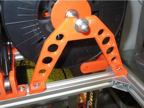 universal filament spool holder 3d printer accessories soppl roller 3d print model - Mito3D