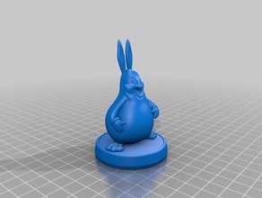 big chungus but appropriate number polygons art 3d print model - Mito3D