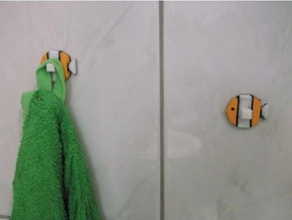 flannel hanger fish bathroom 3d print model - Mito3D