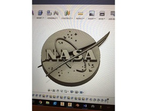 3d logotipo da nasa a física astronomia astronauta autodesk fusão 360 espaço 3d print model - Mito3D