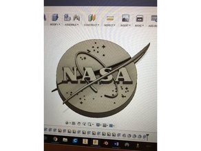 3d nasa logosu fizik Astronomi astronot autodesk 360 fusion uzay 3d print model - Mito3D