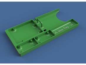 jl uno breadboard tray electronics arduino case mount autodesk fusion 360 holder fusion360 lm2596 module 3d print model - Mito3D