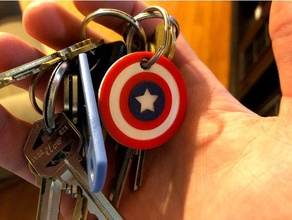 captain america shield keychain keychains avengers marvel winter soldier 3d print model - Mito3D